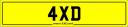 4XD number plate